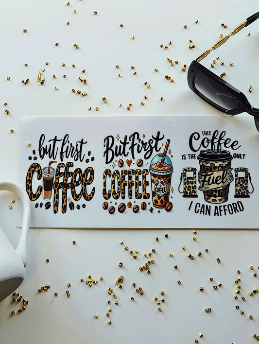 Trendy glass with quote 