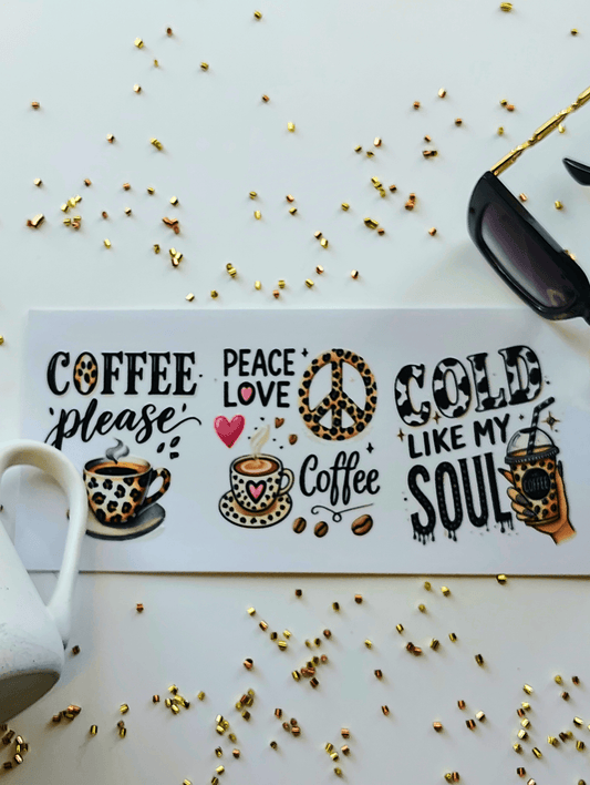 Trendy glass with quote 